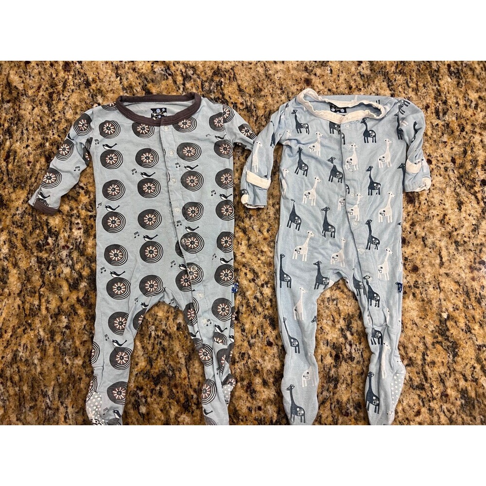 Kickee pants Bamboo 0-3 month baby sleeper pajamas
